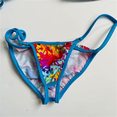 Surprise Paint Splash THONG Crotchless Bikini